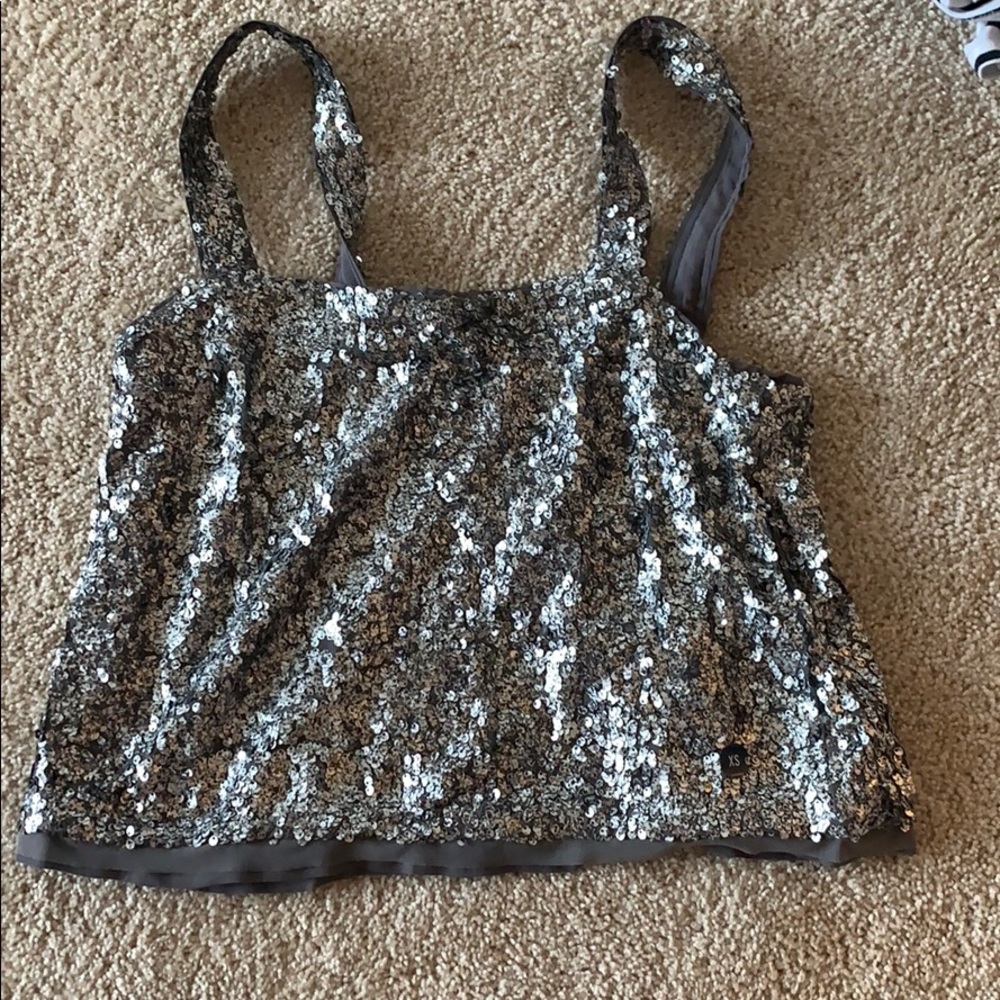 sequined sparkle tank top